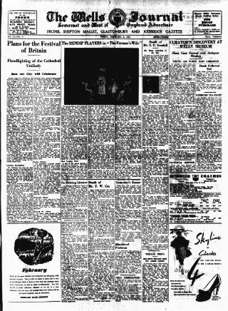 cover page of Wells Journal published on February 2, 1951