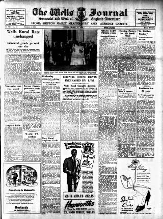 cover page of Wells Journal published on March 19, 1954