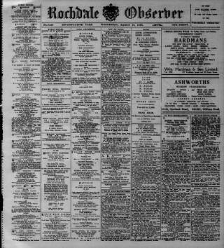 cover page of Rochdale Observer published on March 19, 1930