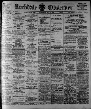 cover page of Rochdale Observer published on May 4, 1938