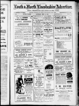 cover page of Louth and North Lincolnshire Advertiser published on May 2, 1936