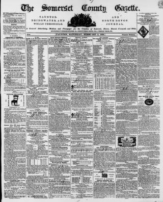 cover page of Somerset County Gazette published on February 2, 1839