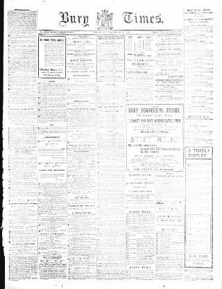 cover page of Bury Times published on November 2, 1907