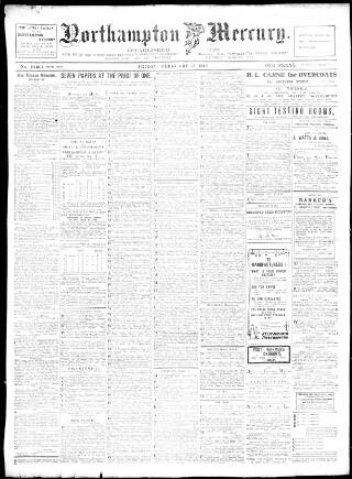 cover page of Northampton Mercury published on February 2, 1912