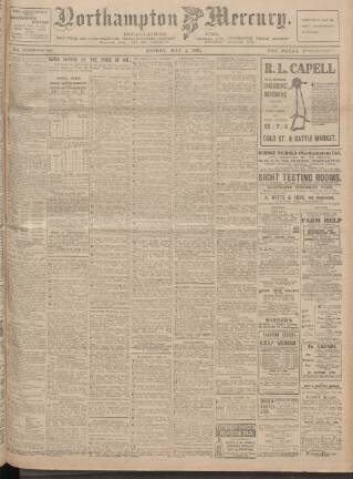 cover page of Northampton Mercury published on May 2, 1913