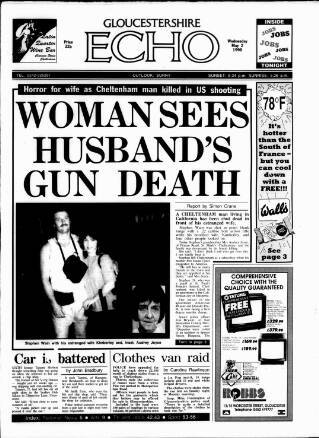 cover page of Gloucestershire Echo published on May 2, 1990