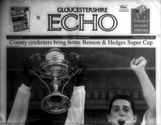 cover page of Gloucestershire Echo published on August 2, 1999