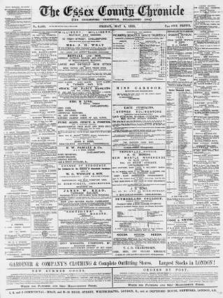 cover page of Chelmsford Chronicle published on May 4, 1888