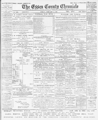 cover page of Chelmsford Chronicle published on February 2, 1900