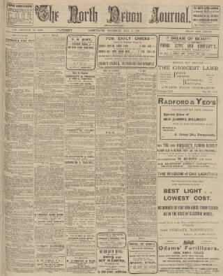cover page of North Devon Journal published on May 4, 1911