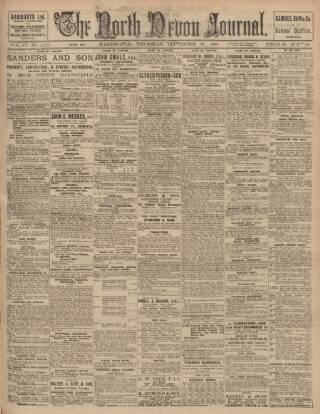 cover page of North Devon Journal published on September 17, 1925