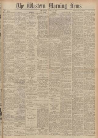 cover page of Western Morning News published on June 18, 1942