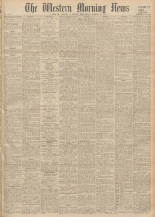 cover page of Western Morning News published on March 19, 1947