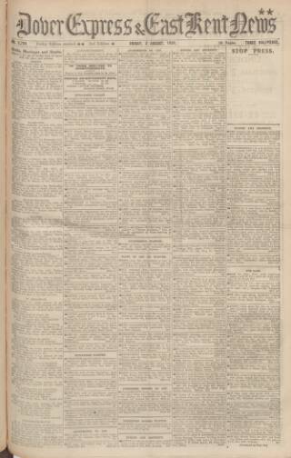 cover page of Dover Express published on August 2, 1929