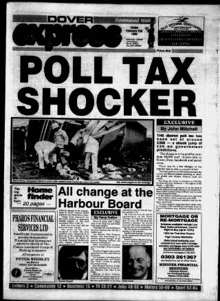 cover page of Dover Express published on February 2, 1990