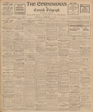 cover page of Cornishman published on February 2, 1933