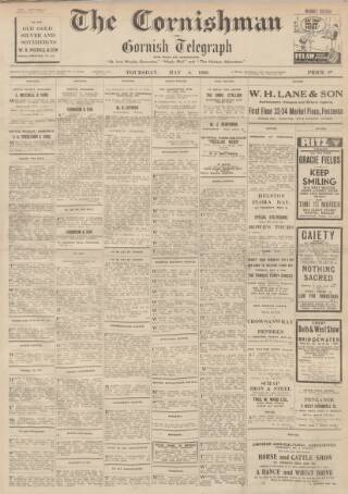 cover page of Cornishman published on May 4, 1939