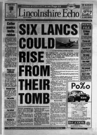 cover page of Lincolnshire Echo published on March 19, 1994