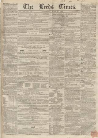 cover page of Leeds Times published on June 18, 1853