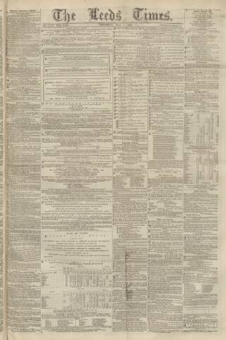 cover page of Leeds Times published on May 2, 1863