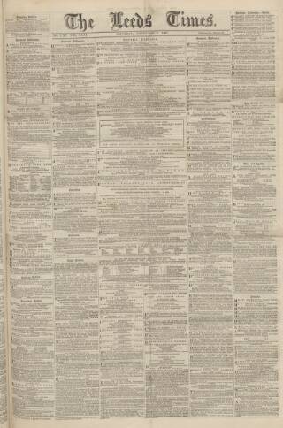 cover page of Leeds Times published on February 2, 1867