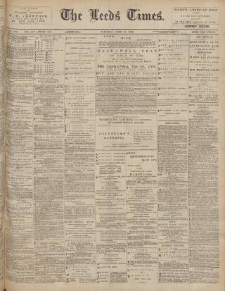 cover page of Leeds Times published on June 18, 1898