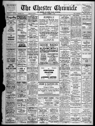 cover page of Chester Chronicle published on November 2, 1946