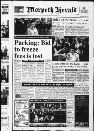 cover page of Morpeth Herald published on June 18, 1998