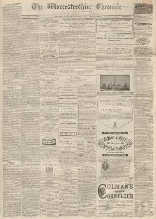 cover page of Worcestershire Chronicle published on February 2, 1870