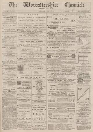 cover page of Worcestershire Chronicle published on June 18, 1881