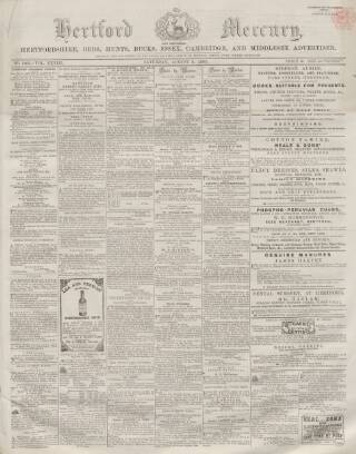 cover page of Hertford Mercury and Reformer published on August 2, 1862