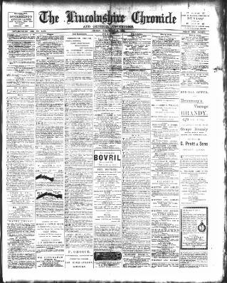 cover page of Lincolnshire Chronicle published on November 2, 1906