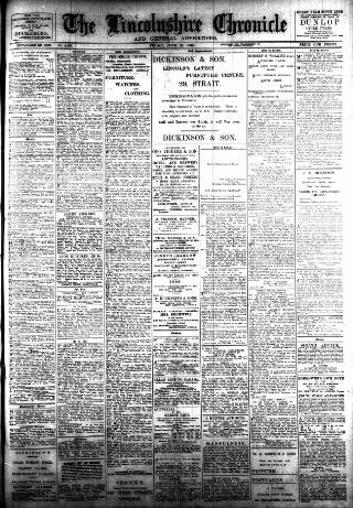 cover page of Lincolnshire Chronicle published on June 18, 1909