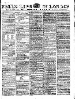 cover page of Bell's Life in London and Sporting Chronicle published on February 2, 1851