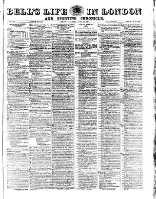 cover page of Bell's Life in London and Sporting Chronicle published on June 18, 1881