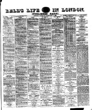 cover page of Bell's Life in London and Sporting Chronicle published on February 2, 1886