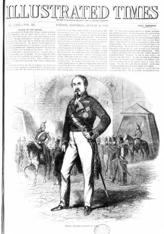 cover page of Illustrated Times published on August 2, 1856
