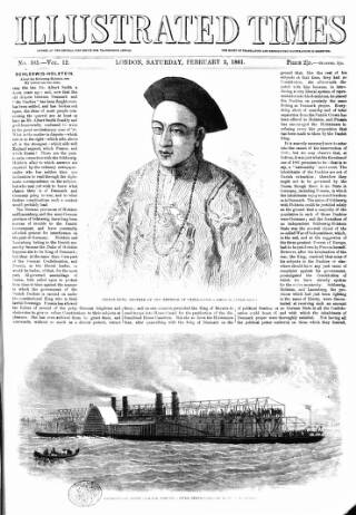 cover page of Illustrated Times published on February 2, 1861