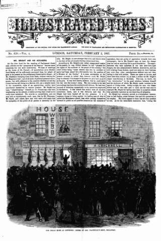 cover page of Illustrated Times published on February 2, 1867