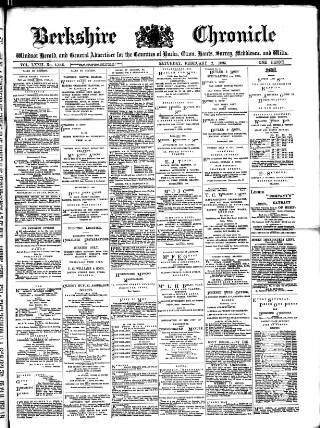 cover page of Berkshire Chronicle published on February 2, 1895