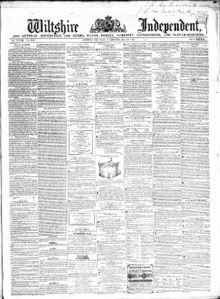 cover page of Wiltshire Independent published on June 18, 1863