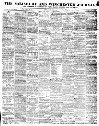 cover page of Salisbury and Winchester Journal published on May 2, 1857