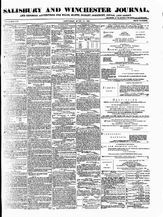 cover page of Salisbury and Winchester Journal published on June 18, 1881