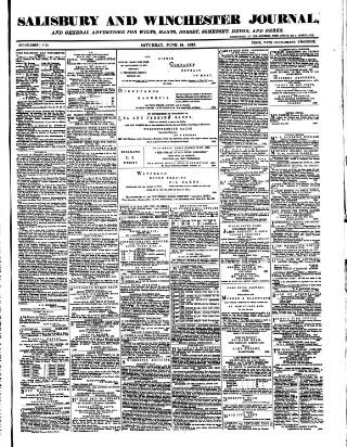 cover page of Salisbury and Winchester Journal published on June 18, 1887