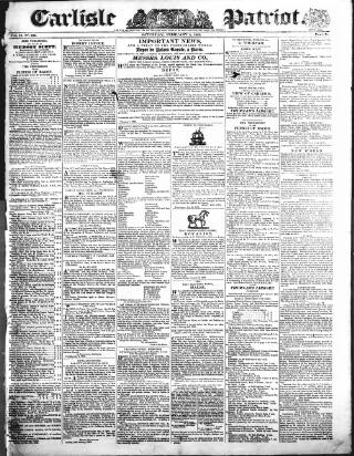 cover page of Carlisle Patriot published on February 2, 1833