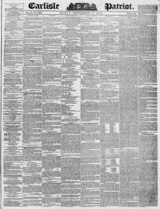 cover page of Carlisle Patriot published on September 17, 1847