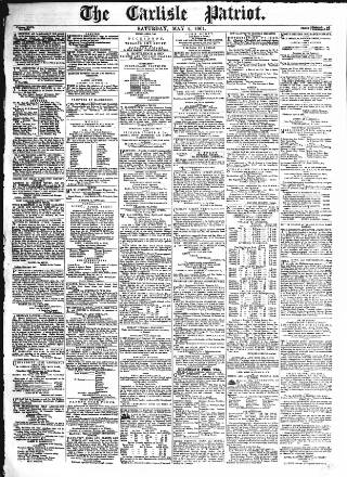 cover page of Carlisle Patriot published on May 4, 1861