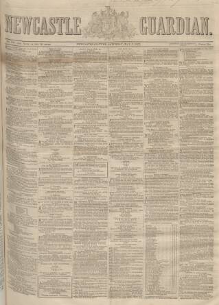 cover page of Newcastle Guardian and Tyne Mercury published on May 2, 1857