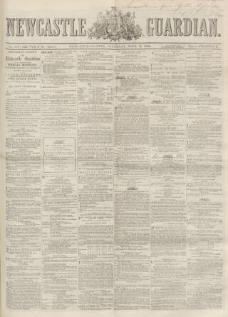 cover page of Newcastle Guardian and Tyne Mercury published on September 17, 1864