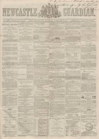 cover page of Newcastle Guardian and Tyne Mercury published on February 2, 1867